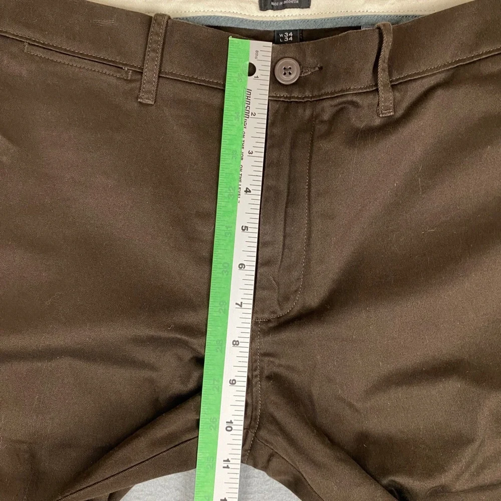 J.Crew 484 Slim Fit Stretch Chino Pants Mens 34x34 Brown